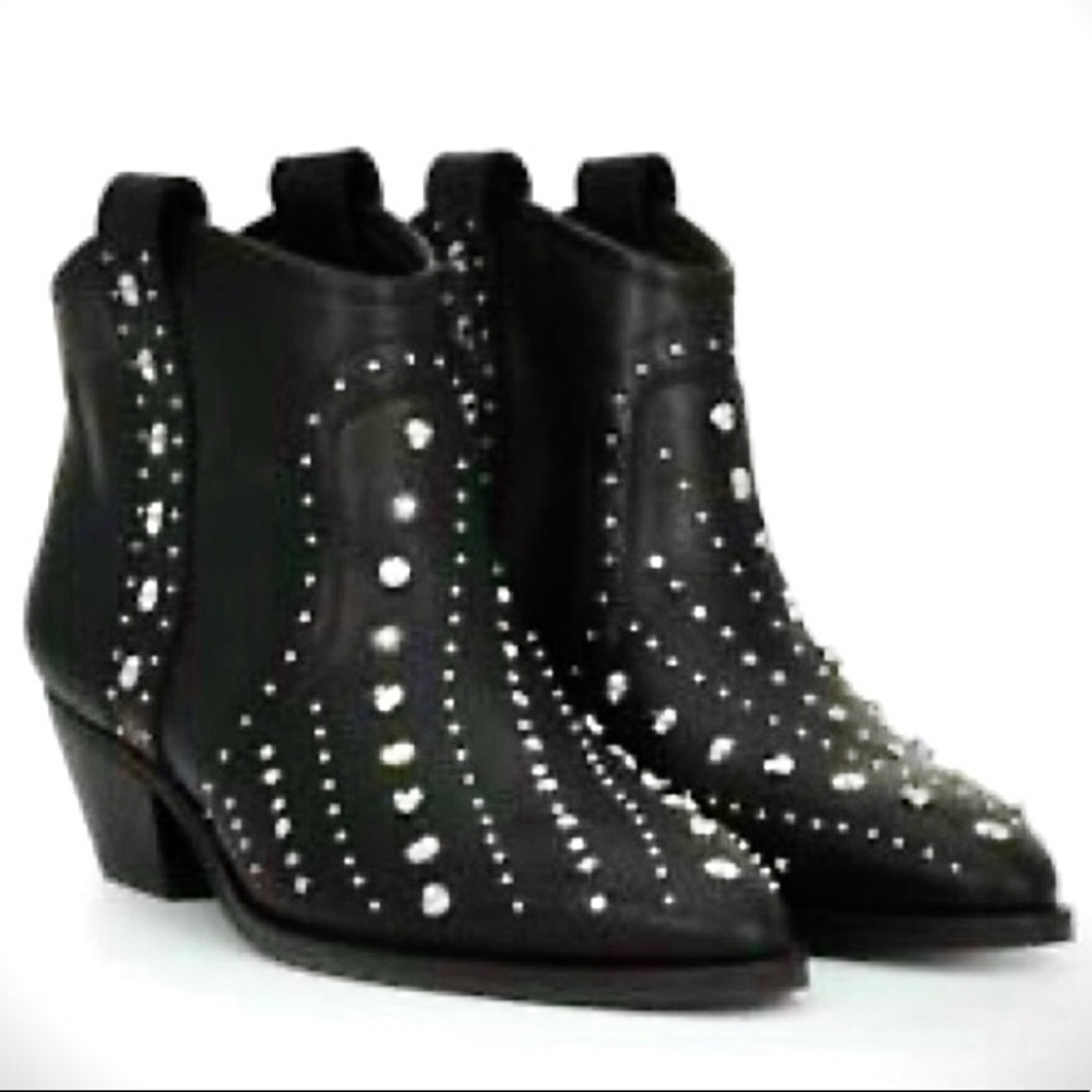 New Ankle Boots Sam Edelman butter soft leather studded boho western booties